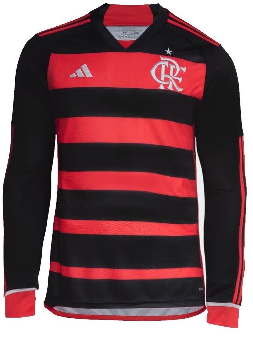 Camisa I Flamengo 2024 Adidas oficial manga comprida